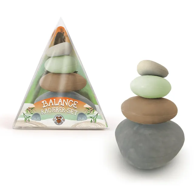 trendhaus-lucky-cat-balance-radierer-set-961914-4er-kiesel image 1
