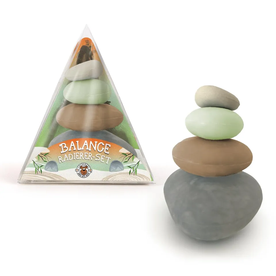 trendhaus-lucky-cat-balance-radierer-set-961914-4er-kiesel image 1