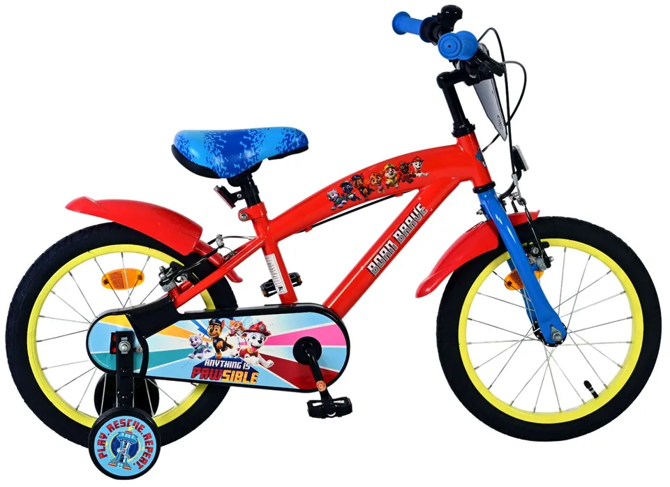 paw-patrol-kinderfahrrad-16-zoll-rot-jungen-handbremsen image 1