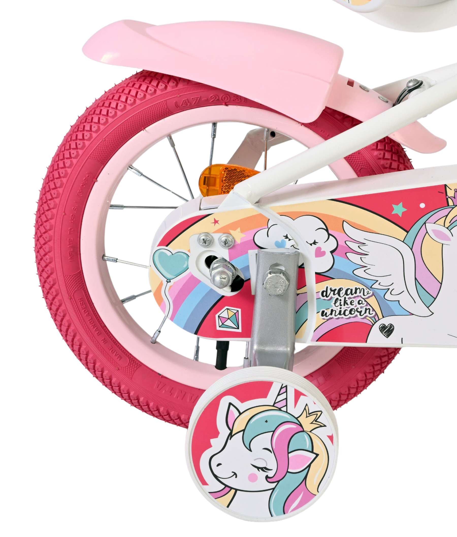 volare-unicorn-maedchenfahrrad-12-zoll-weiss-mit-korb image 2