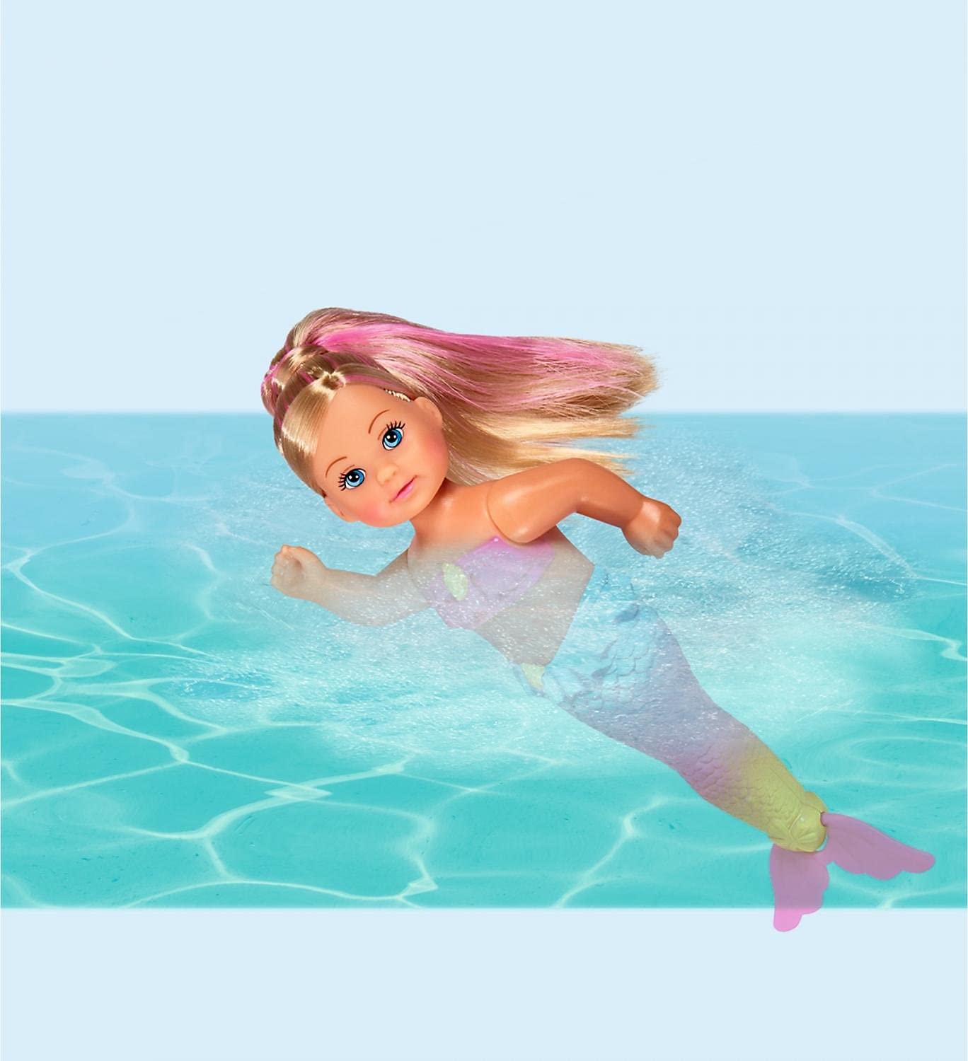 simba-evi-love-swimming-mermaid-meerjungfrau-puppe-mit-fisch image 5