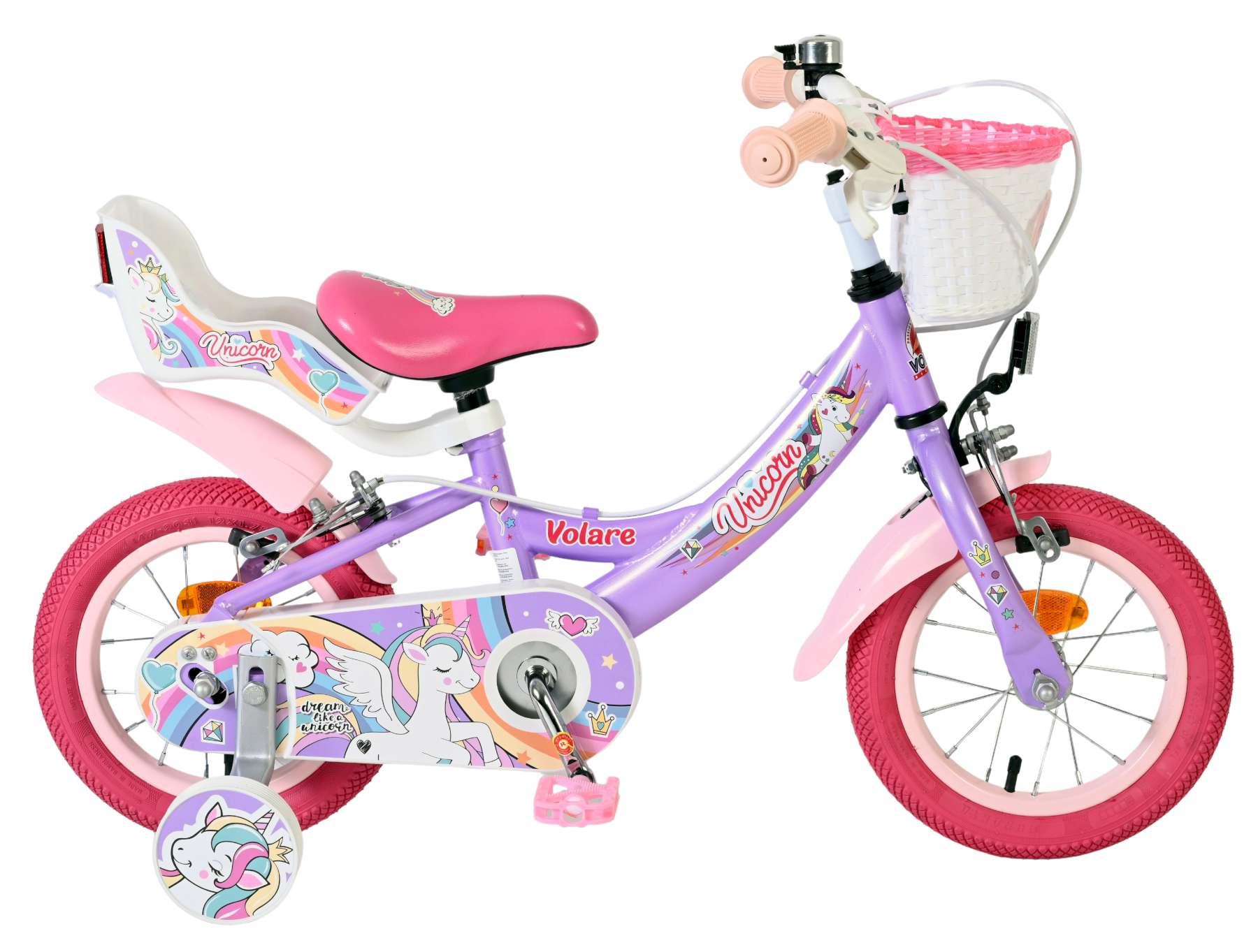 volare-unicorn-12-zoll-kinderfahrrad-lila-st-tzr-der image 1