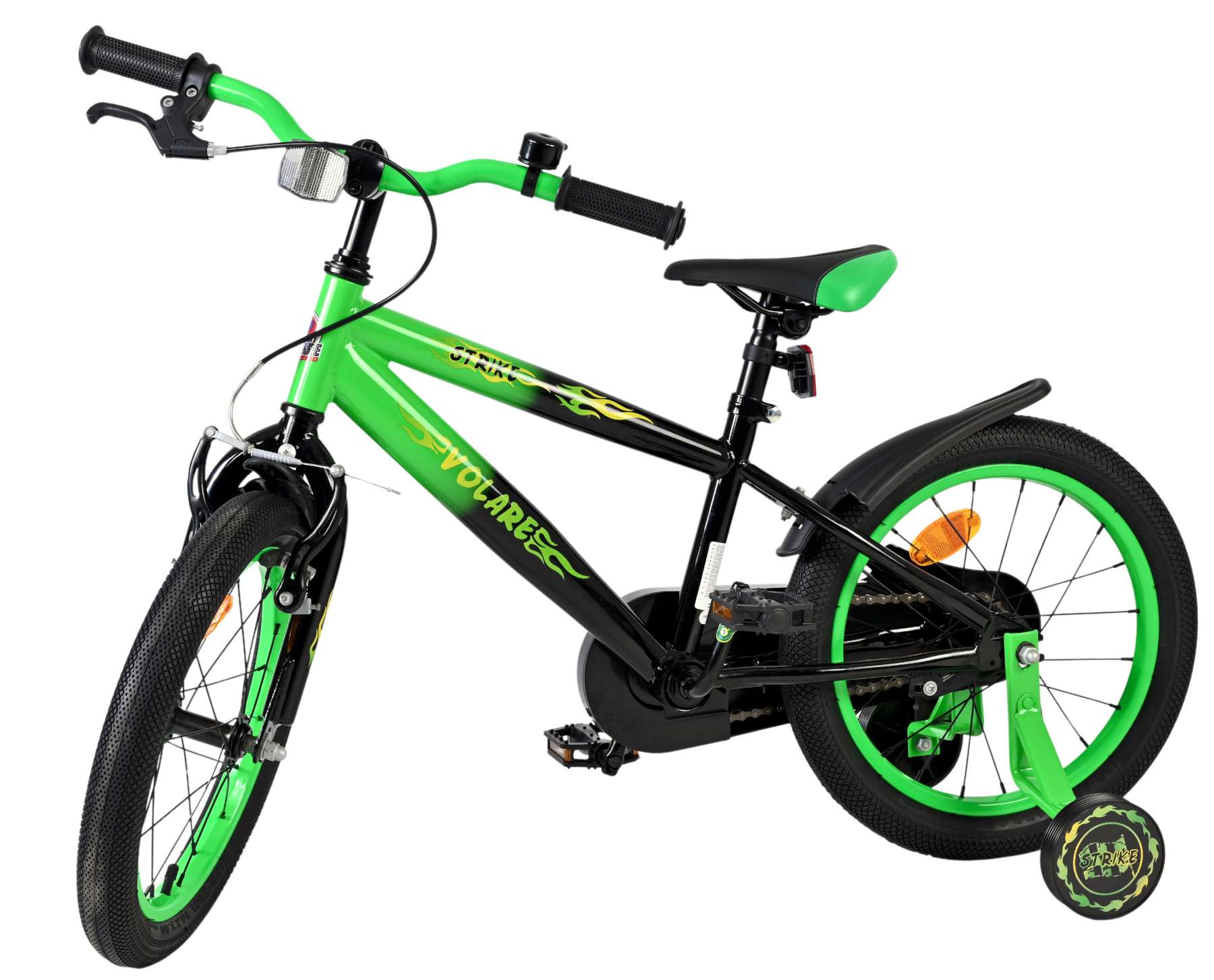 volare-strike-16-zoll-kinderfahrrad-jungen-gr-n-st-tzr-der image 8
