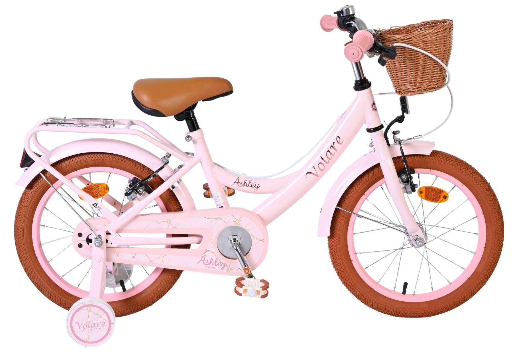 volare-ashley-16-zoll-kinderfahrrad-rosa-m-dchen-handbremsen image 1