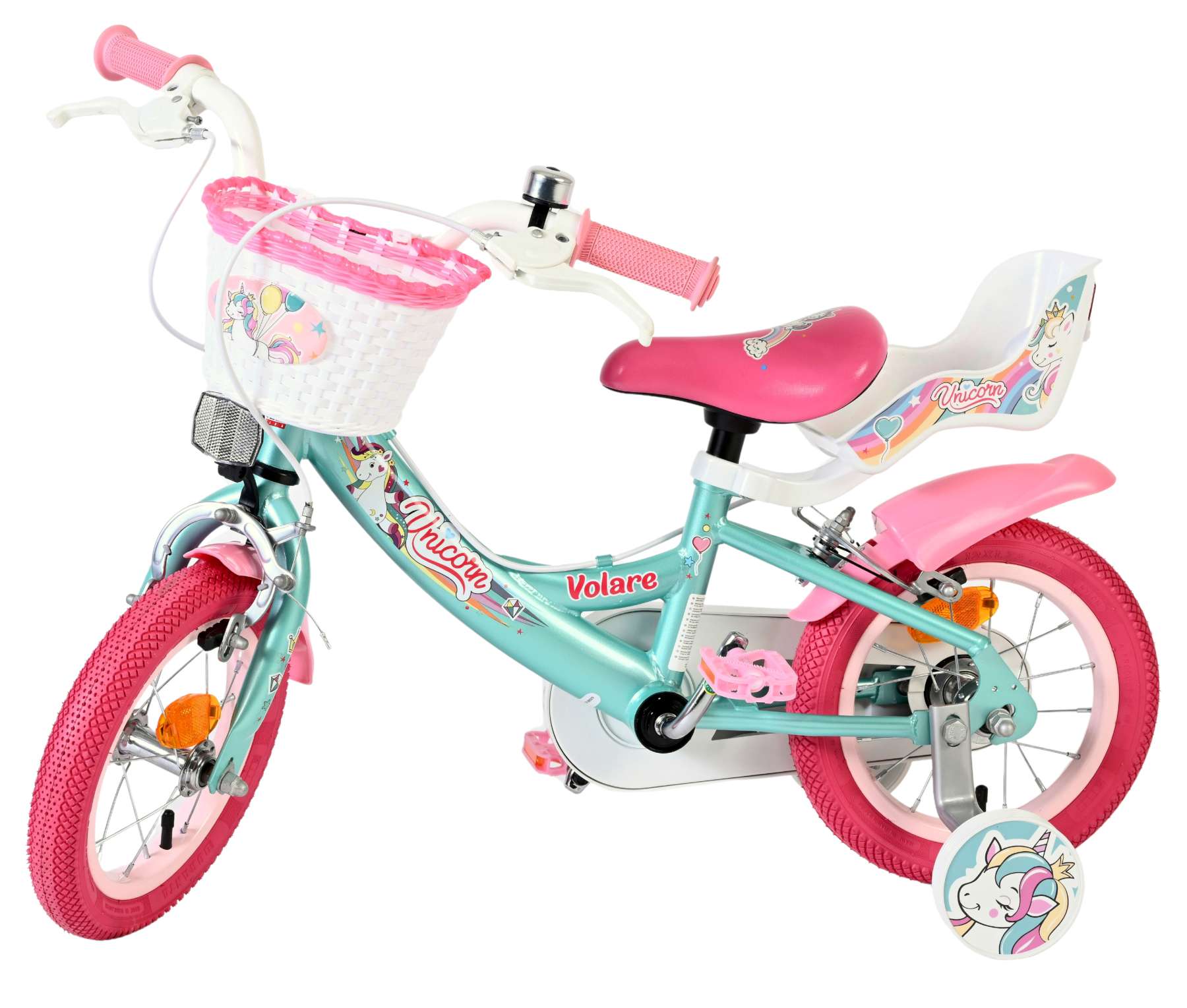 volare-unicorn-kinderfahrrad-12-zoll-gr-n-handbremsen image 8