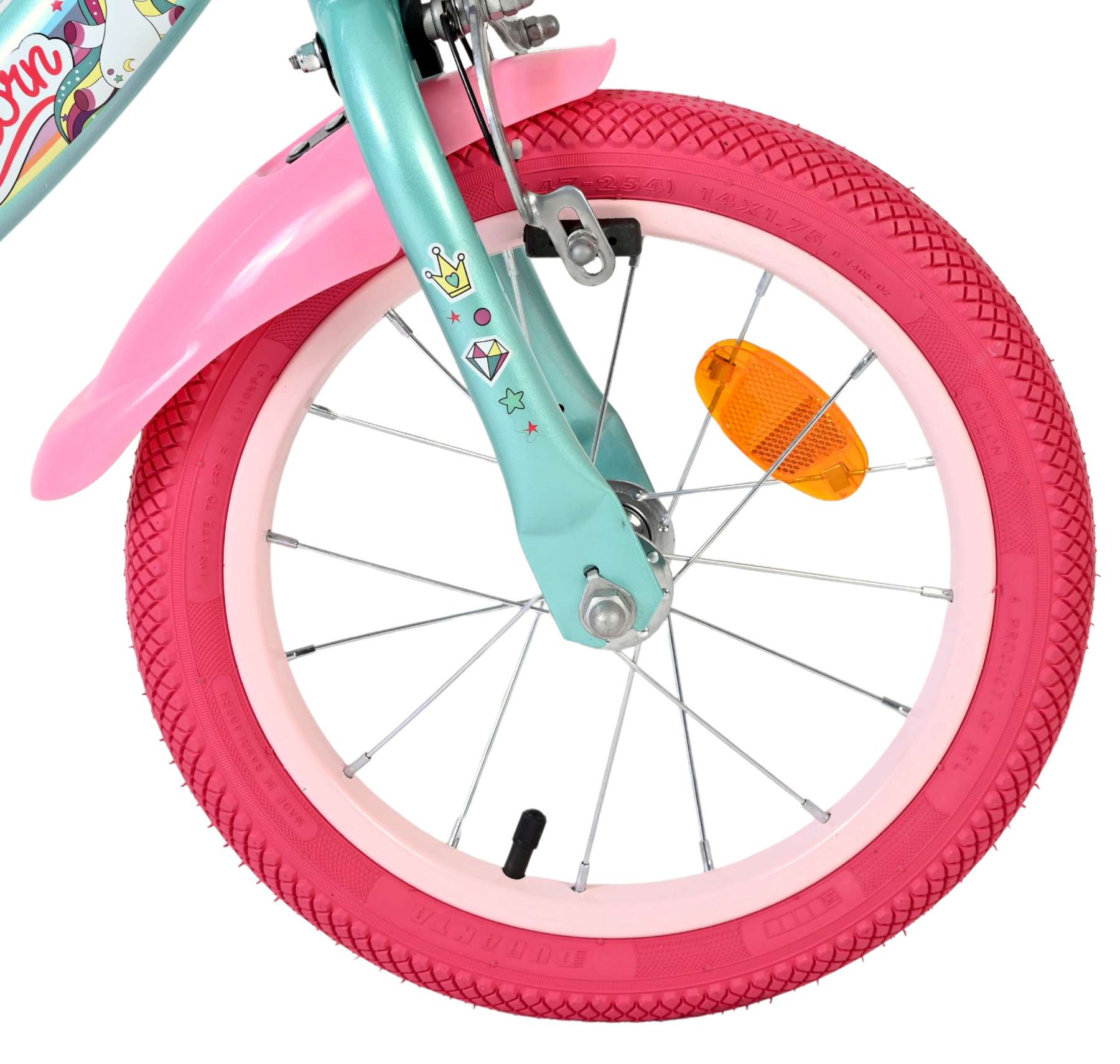 volare-unicorn-kinderfahrrad-14-zoll-gr-n-handbremsen image 4