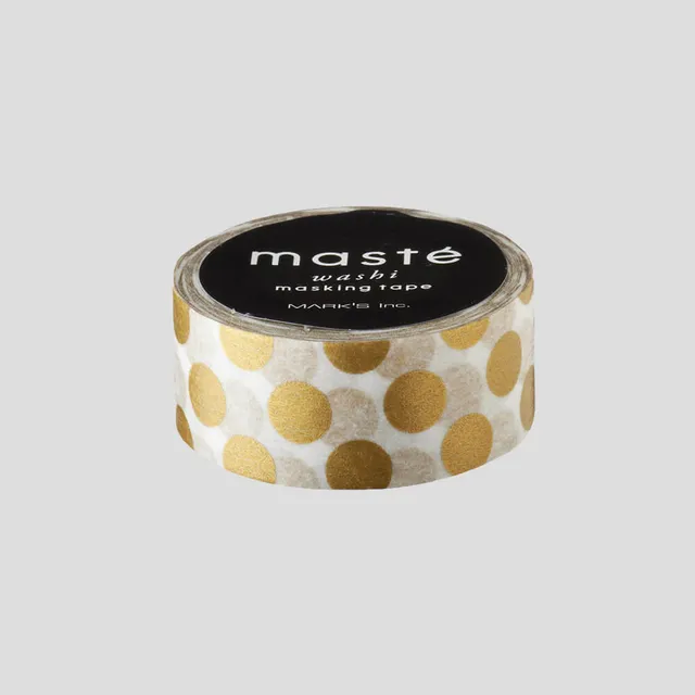 mast-washi-tape-dotty-dots-gold-15-mm-x-7-m image 1