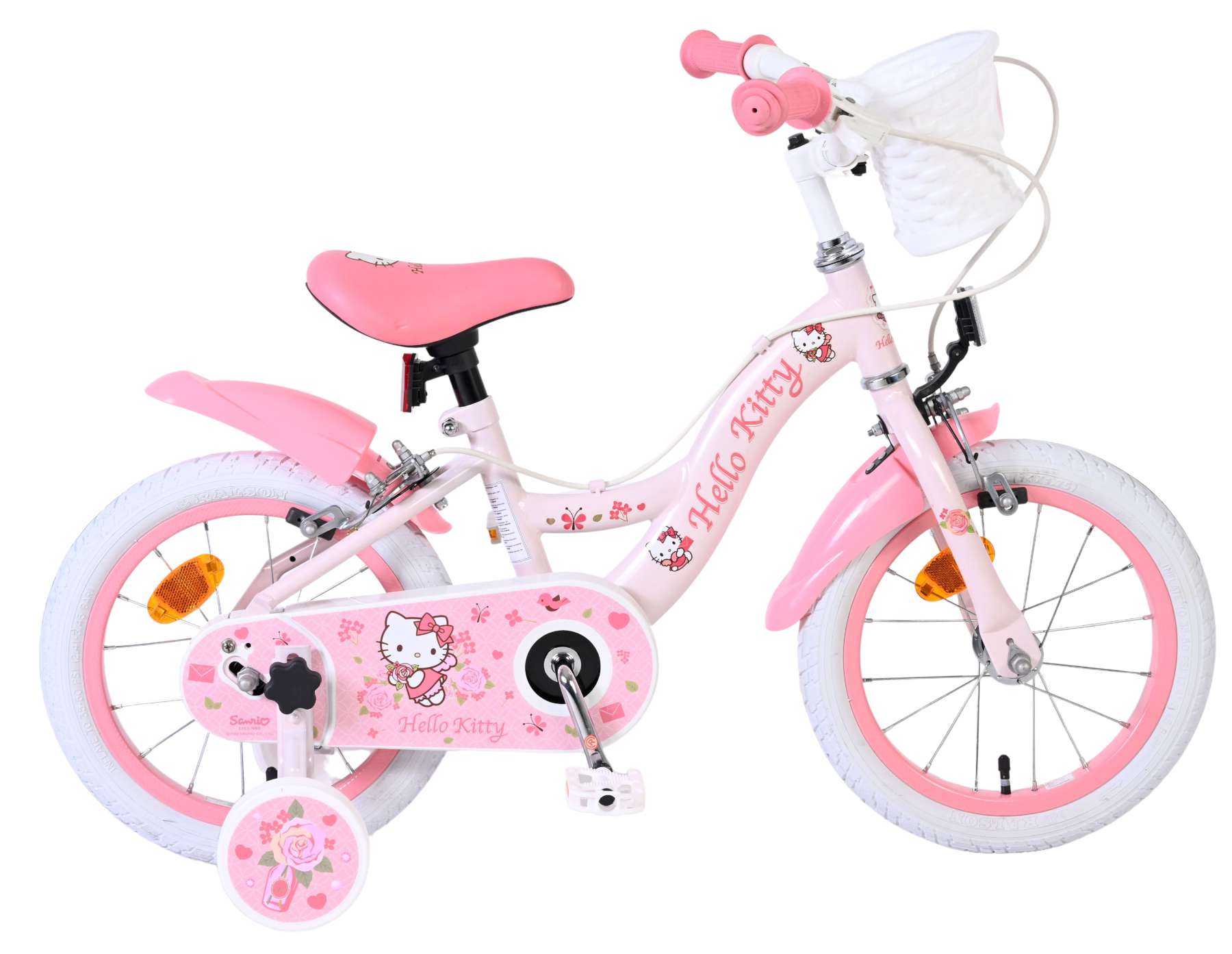 volare-hello-kitty-14-zoll-kinderfahrrad-rosa-zwei-handbremsen image 1