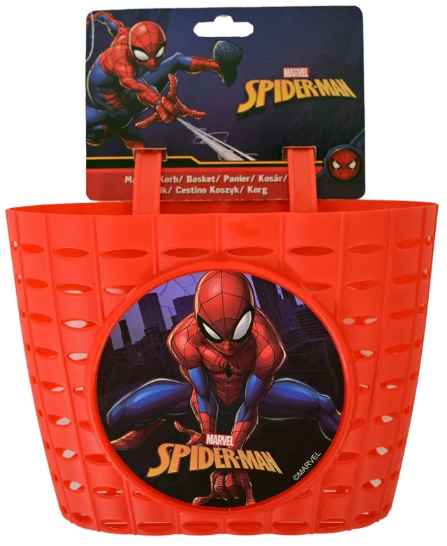 spider-man-fahrradkorb-rot-kunststoff-lenker-jungen image 1