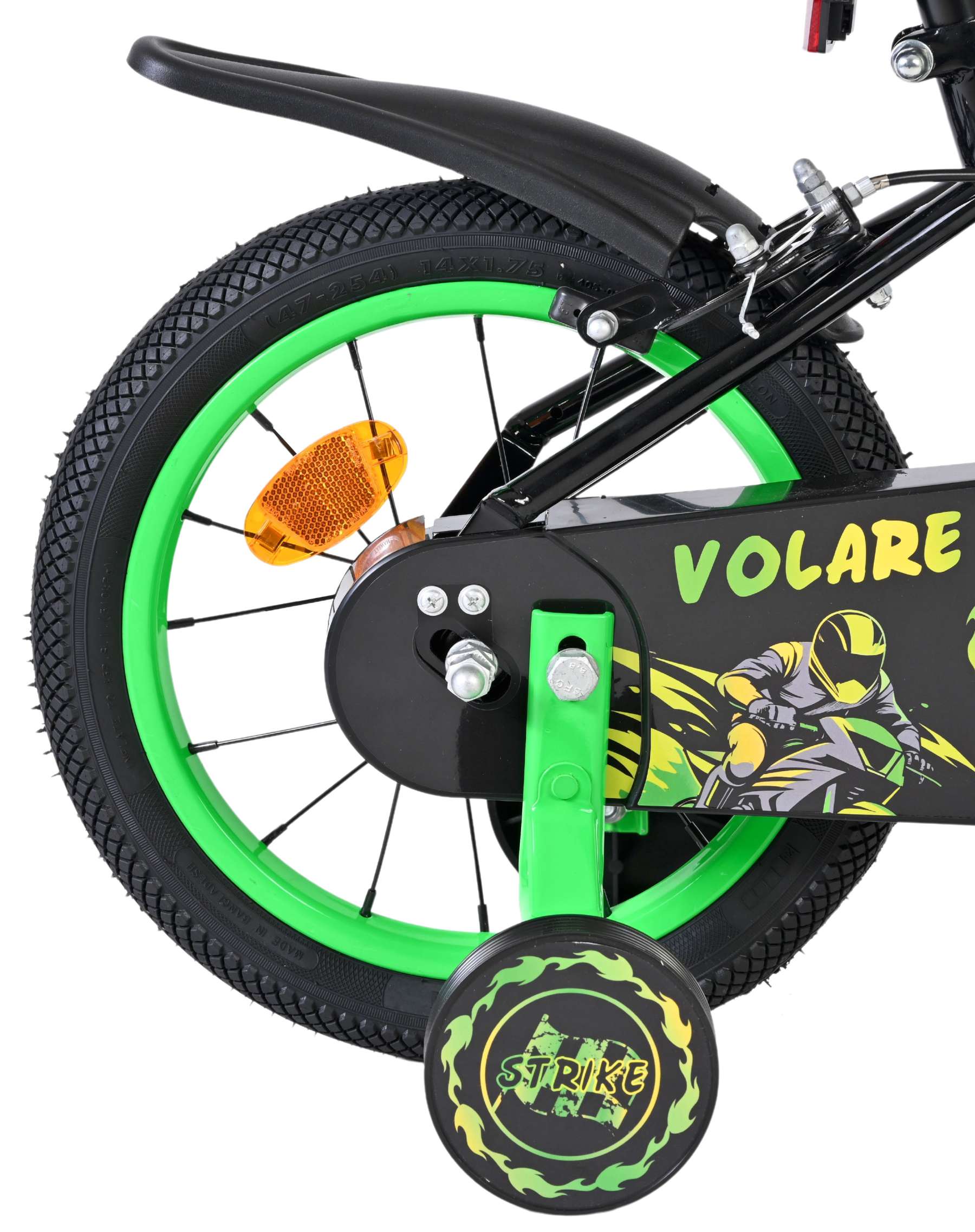 volare-strike-14-zoll-kinderfahrrad-jungen-gr-n-zwei-handbremsen image 2