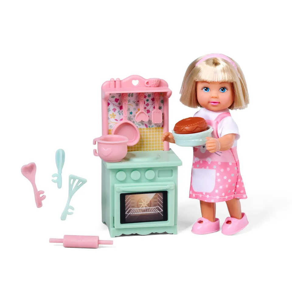 simba-evi-love-kitchen-puppe-12-cm-mit-ofen-und-kuchen image 1
