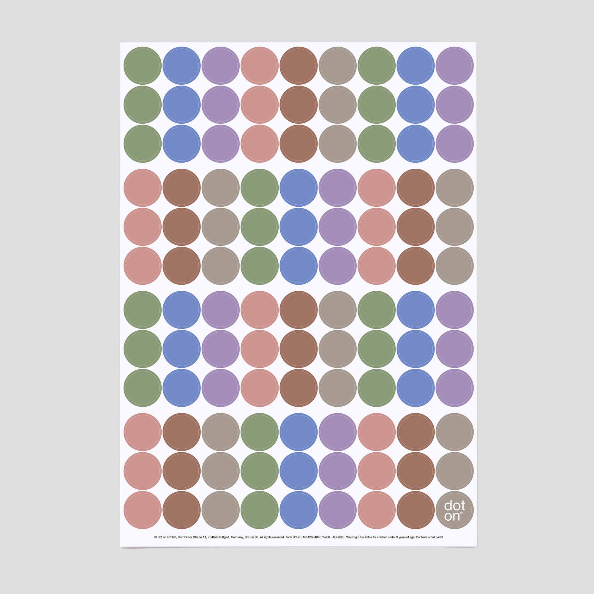 dot-on-floral-dots-klebepunkte-20-mm-einzelbogen-pastell image 1
