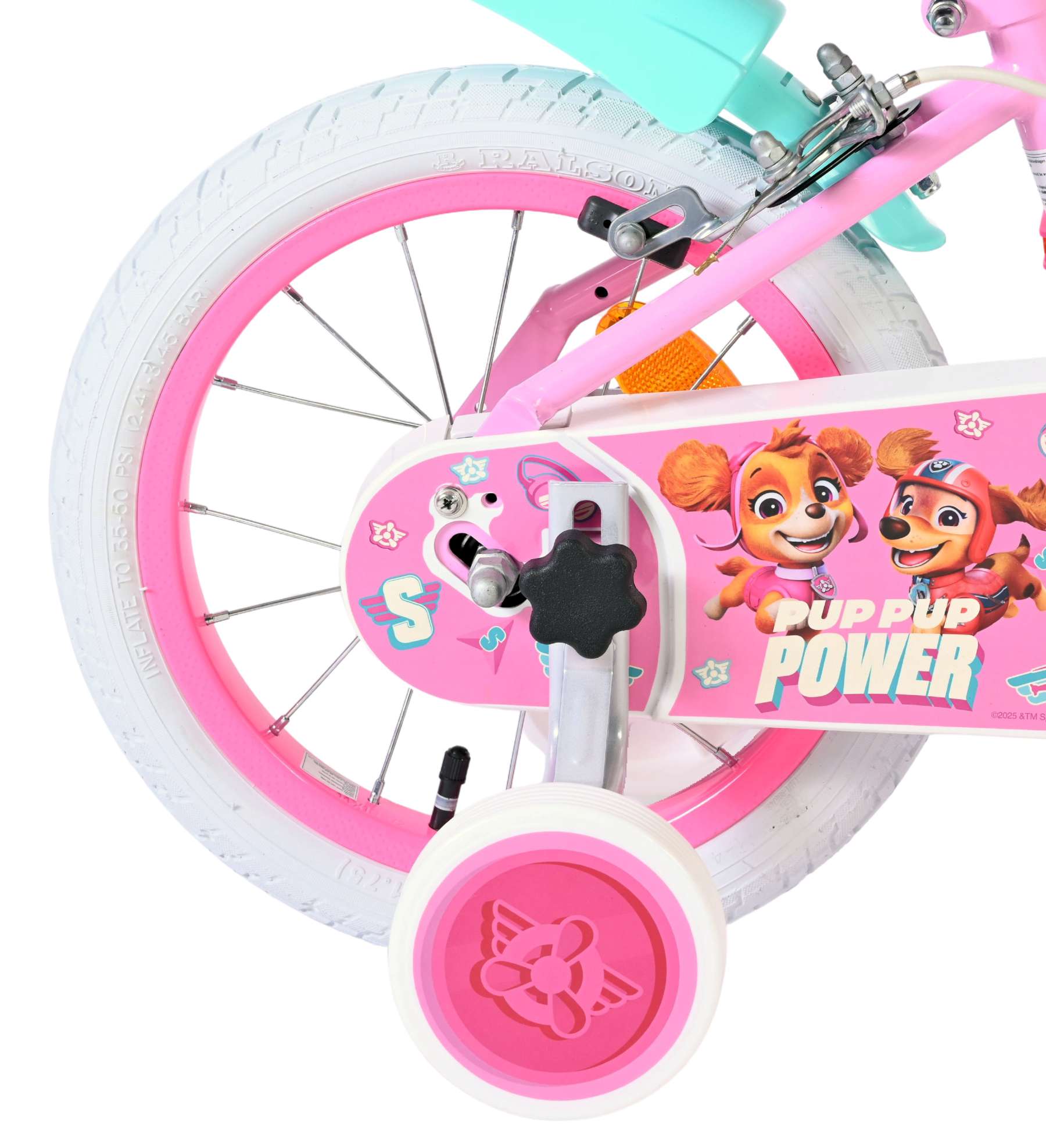 paw-patrol-14-zoll-kinderfahrrad-rosa-m-dchen-handbremse image 2