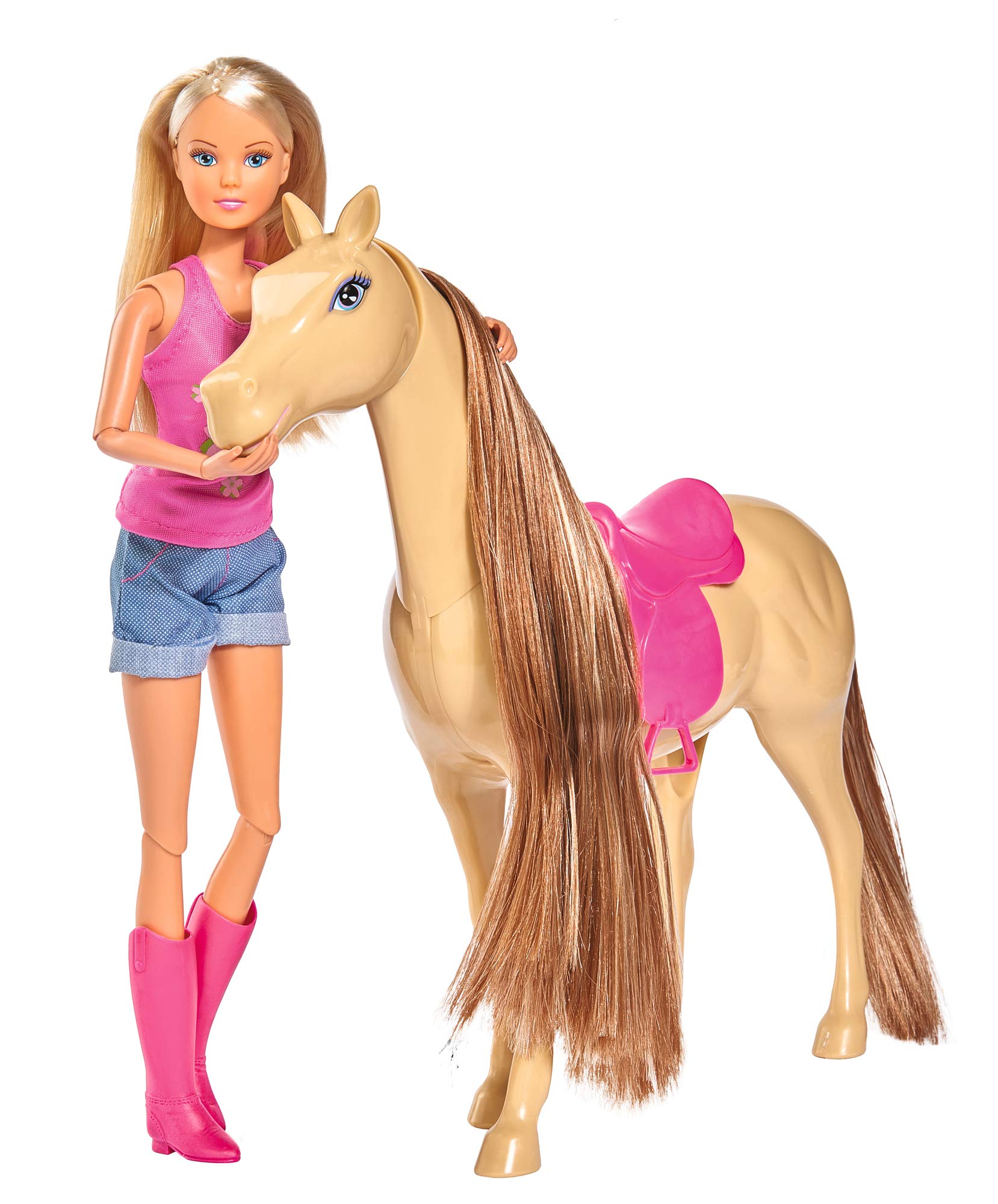 simba-steffi-love-lovely-horse-reiterin-29cm-mit-pferd image 1