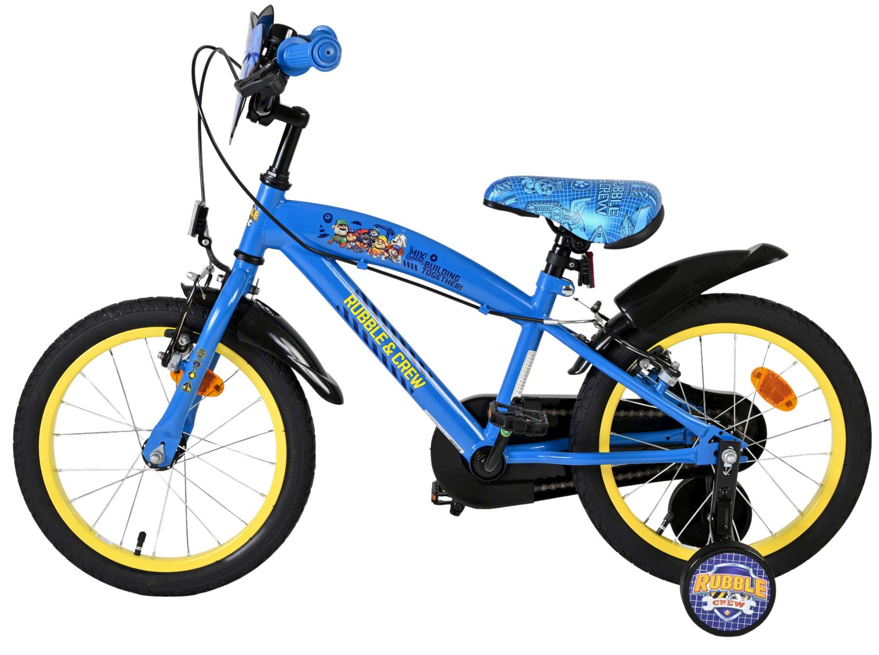 volare-paw-patrol-rubble-crew-kinderfahrrad-16-zoll-blau image 7