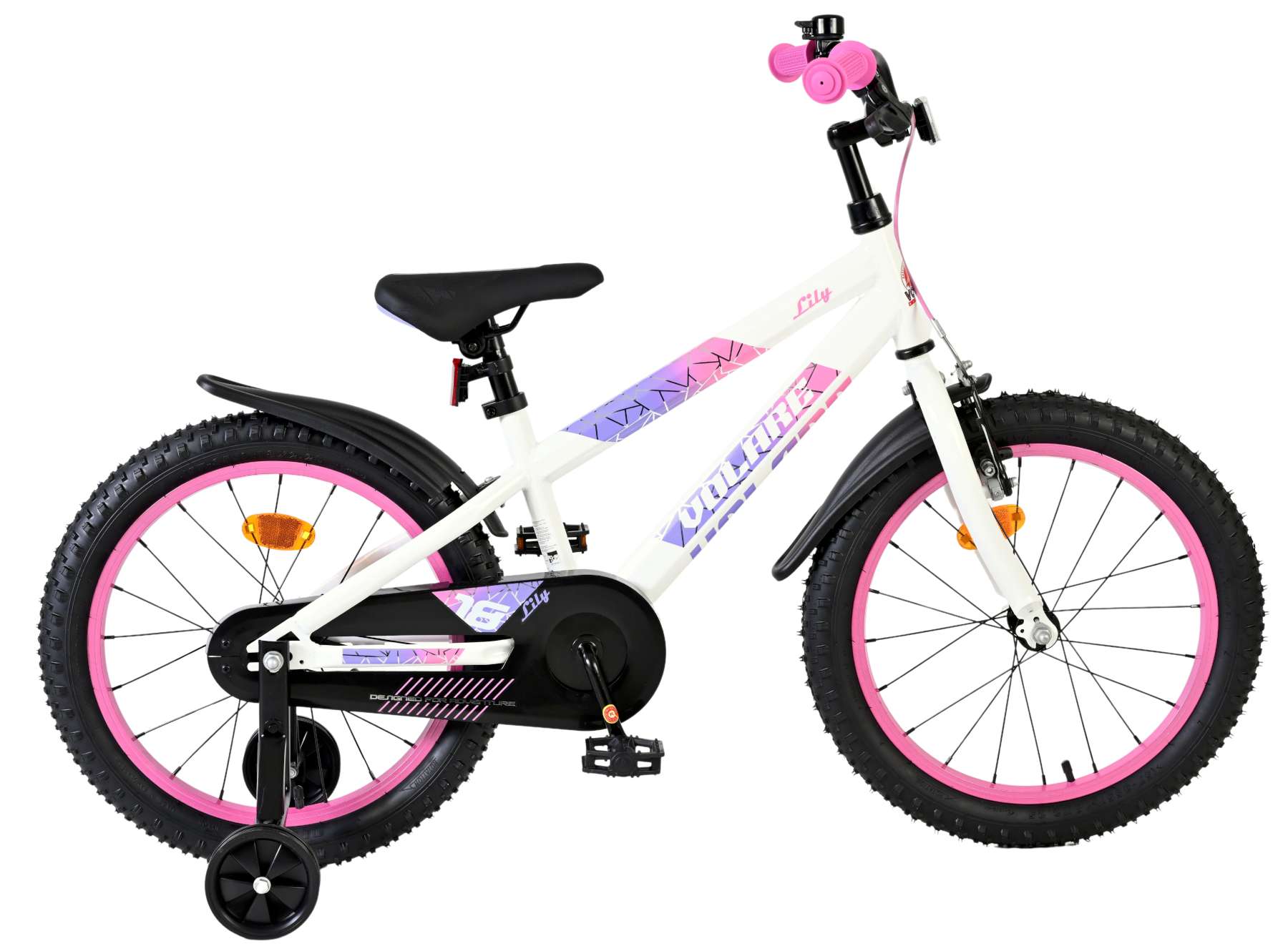 volare-lily-18-zoll-kinderfahrrad-wei-rosa-mit-r-cktrittbremse image 1