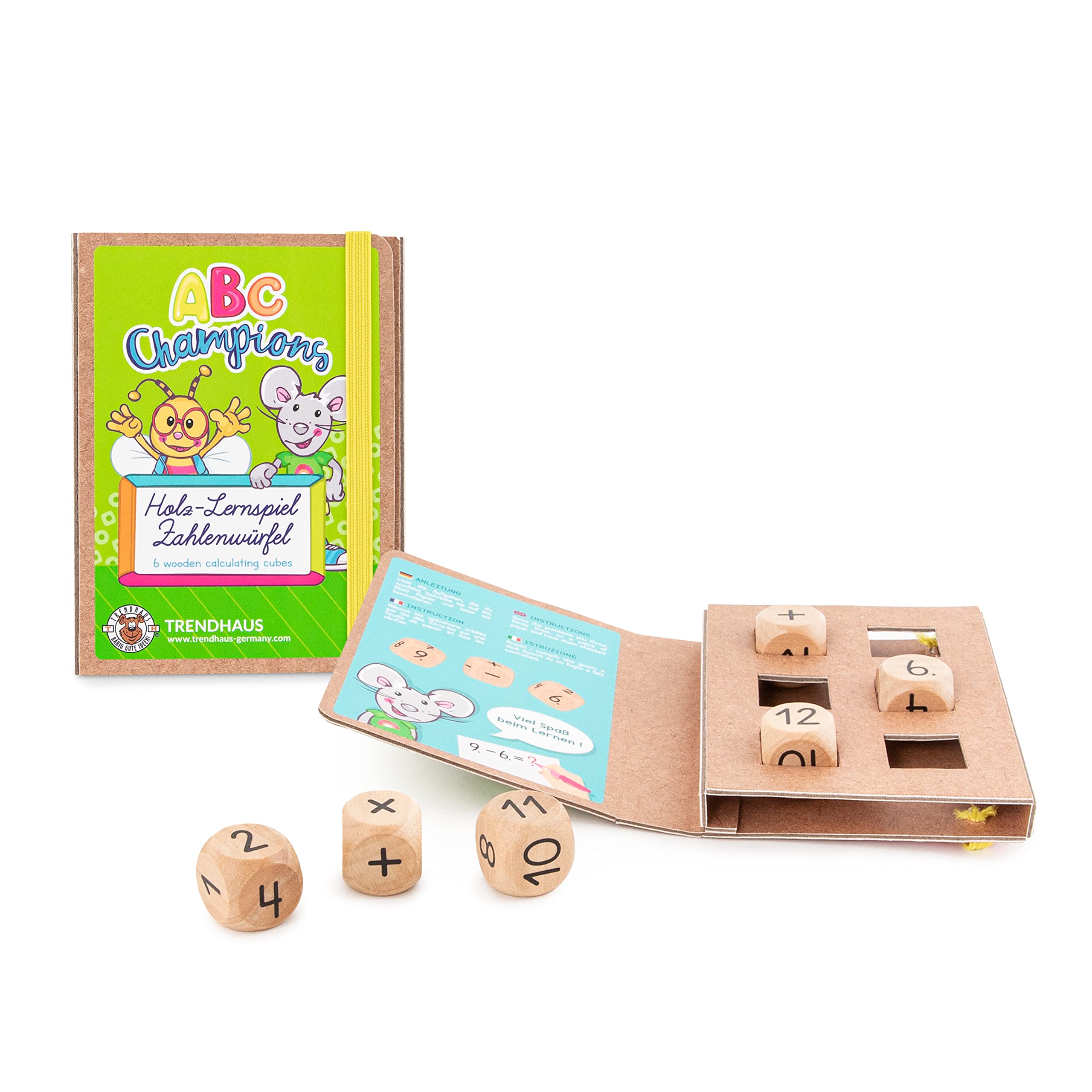 trendhaus-abc-champions-holz-zahlenw-rfel-6er-set-rechnen image 1