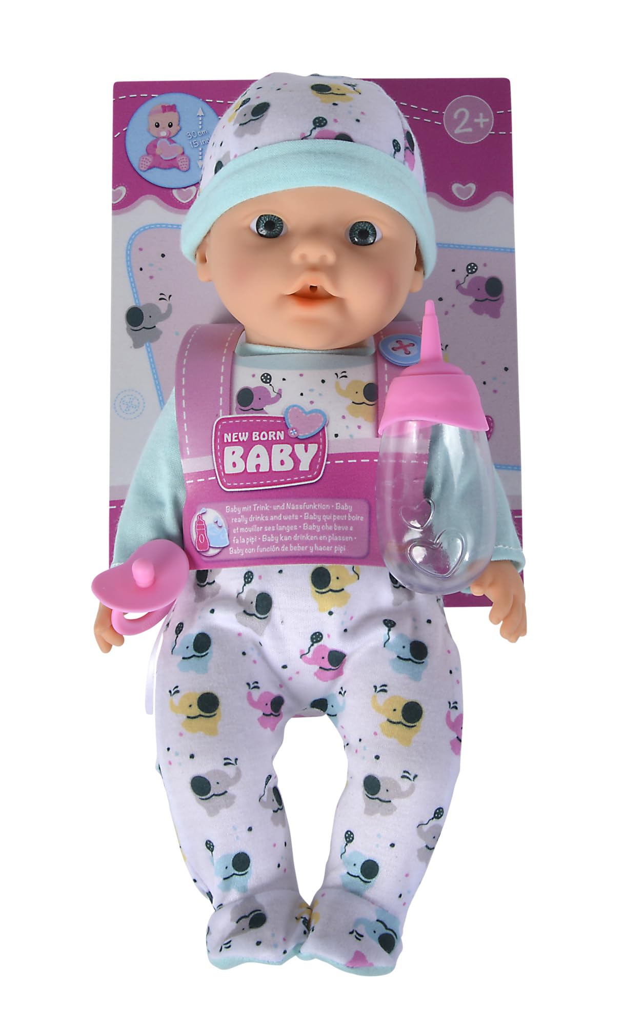 simba-new-born-baby-elefant-vollvinylpuppe-30cm-grau image 2