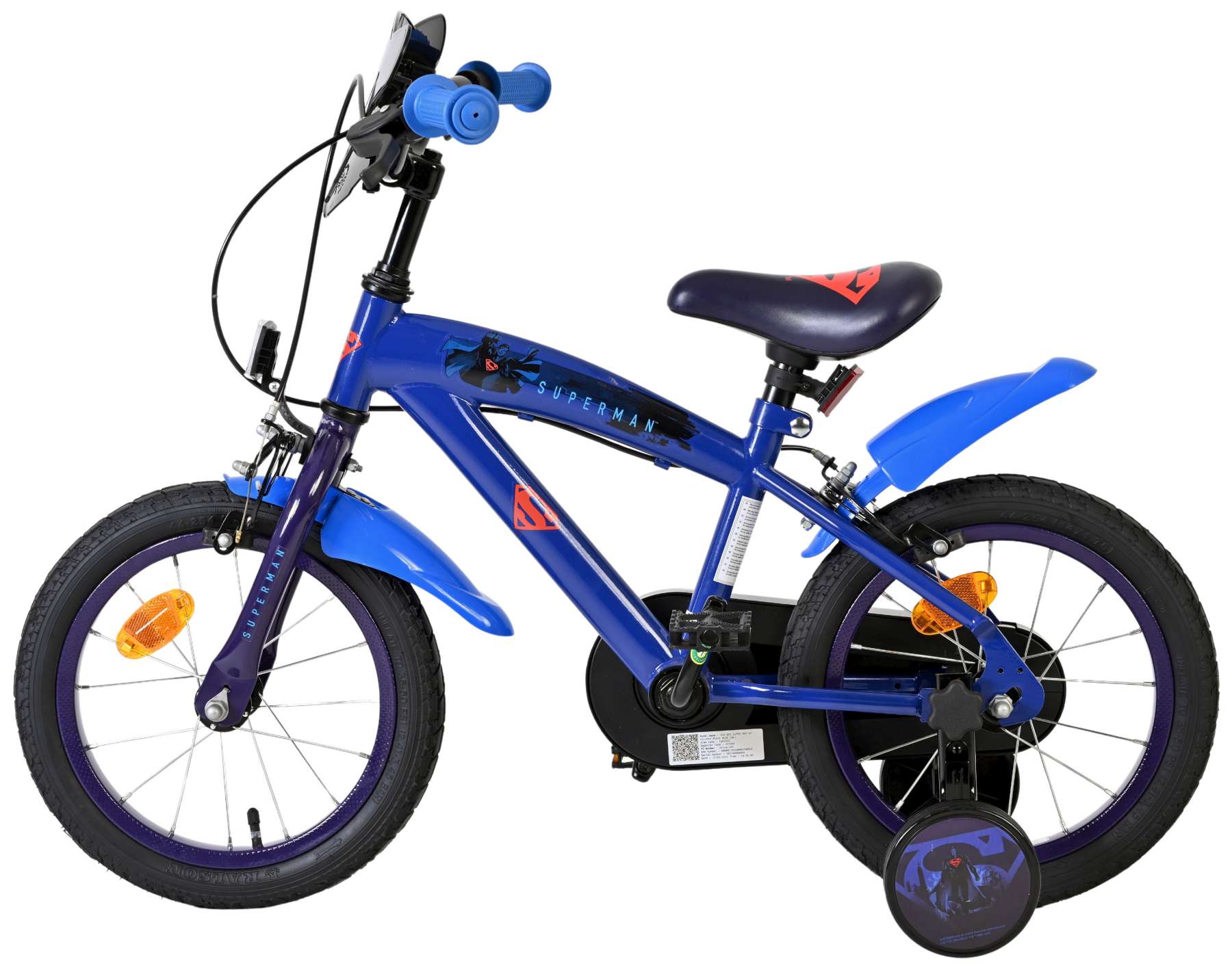volare-superman-kinderfahrrad-14-zoll-blau-handbremsen image 7