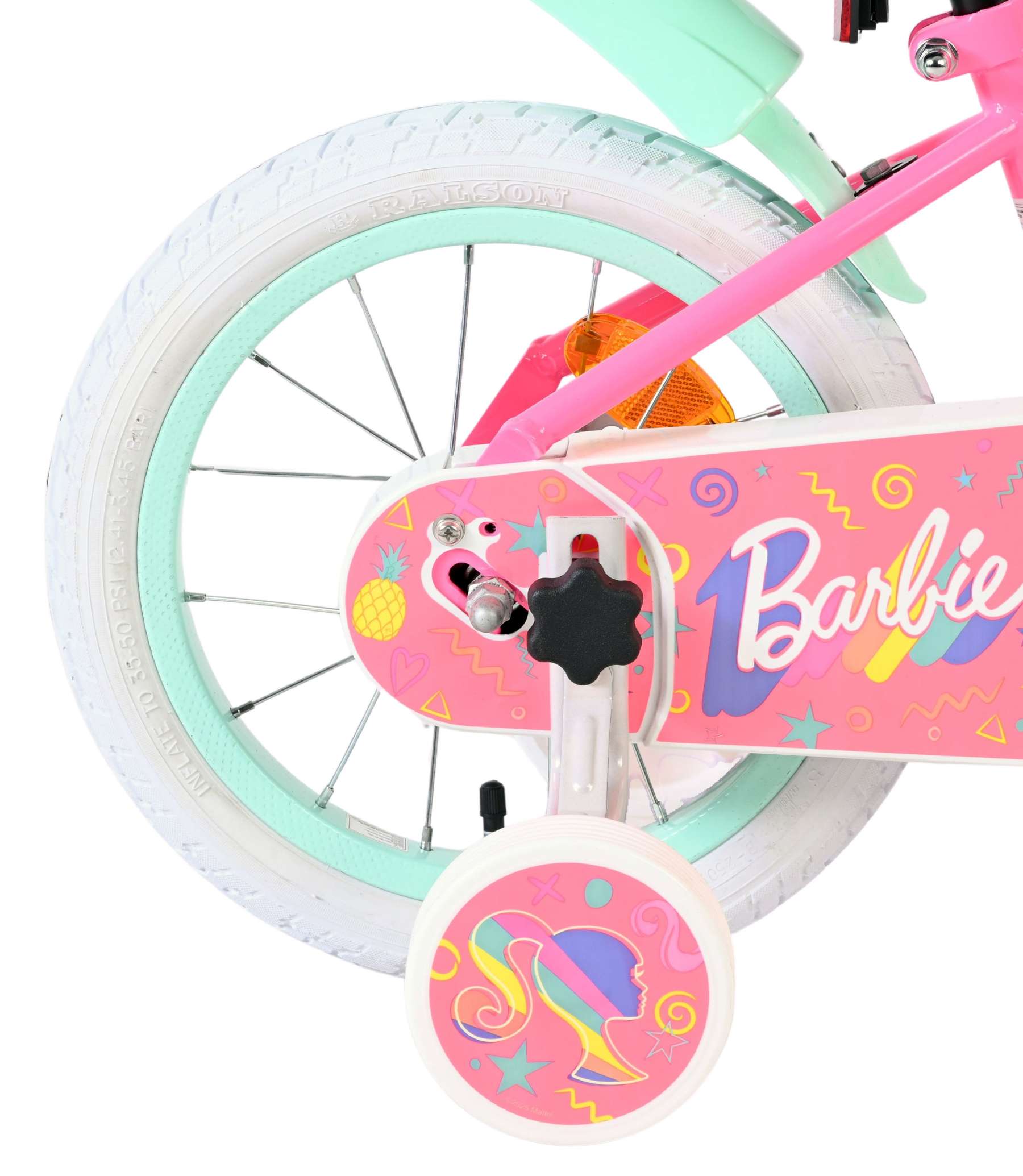 barbie-kinderfahrrad-14-zoll-rosa-m-dchen-mit-st-tzr-dern image 2