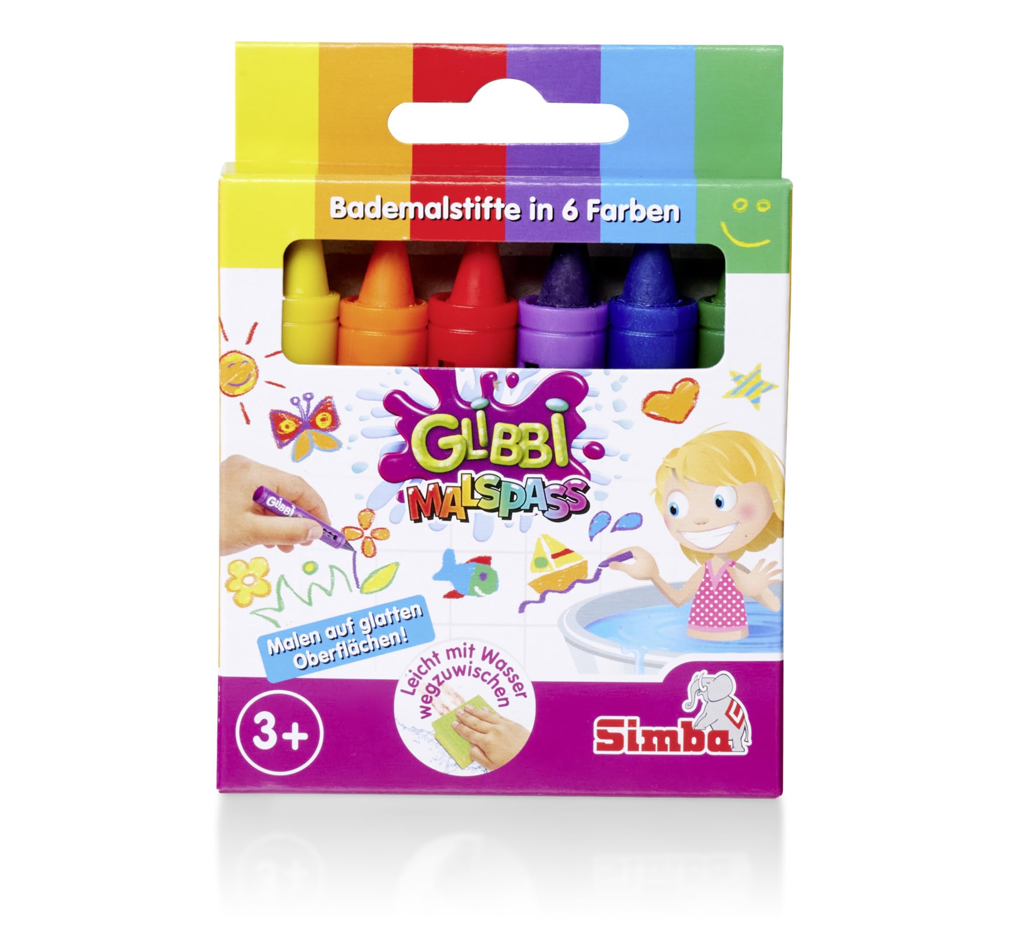 simba-glibbi-malspa-bademalstifte-6-farben-ab-3-jahre image 1