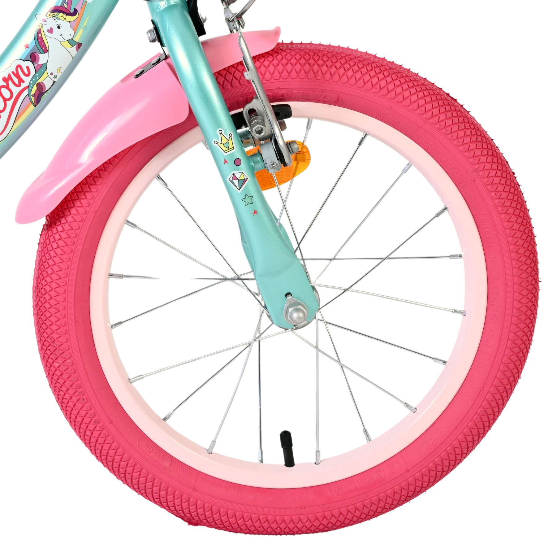 volare-unicorn-kinderfahrrad-16-zoll-gr-n-m-dchen-korb image 3