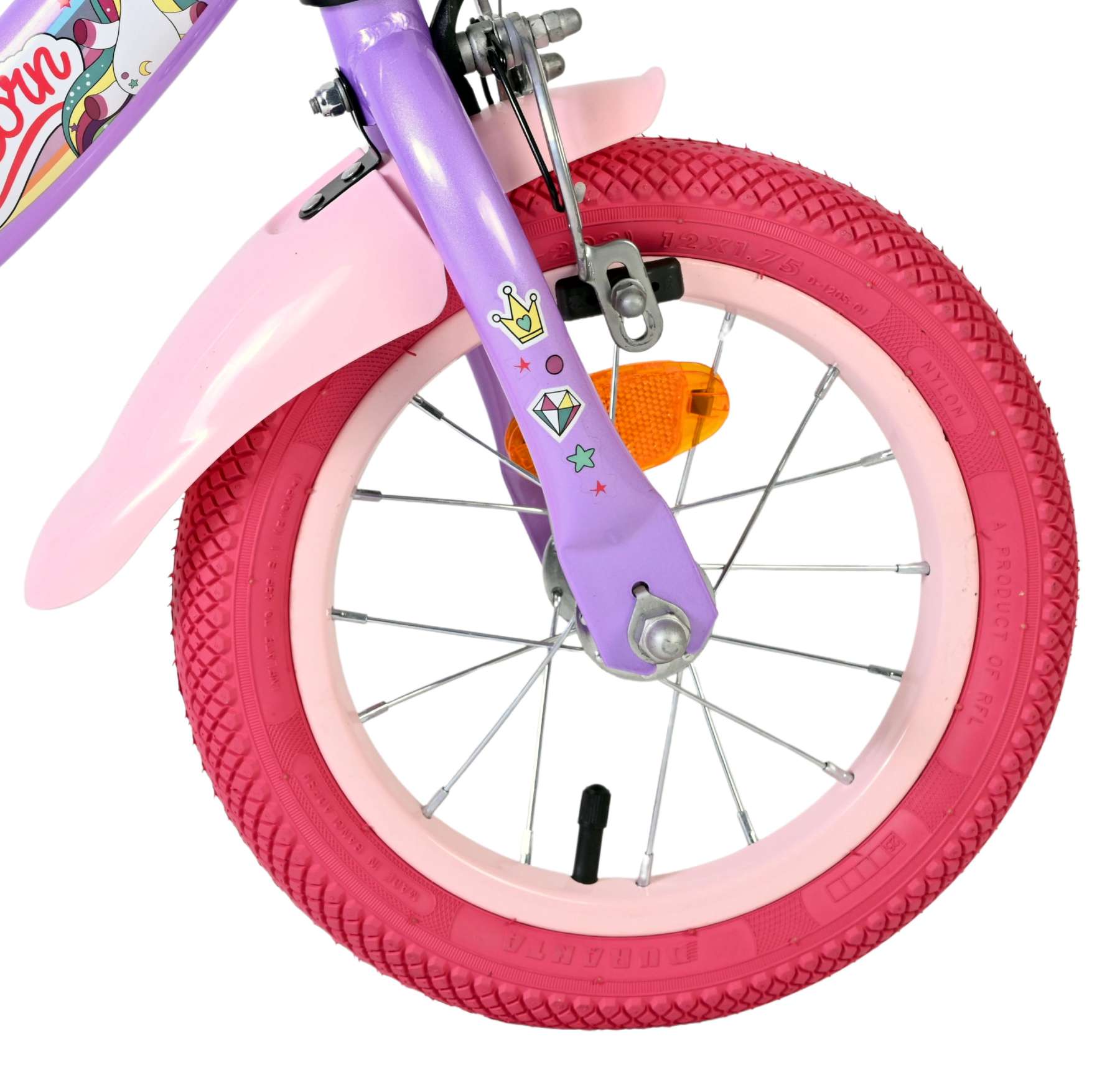 volare-unicorn-12-zoll-kinderfahrrad-lila-einhorn-mit-korb image 3