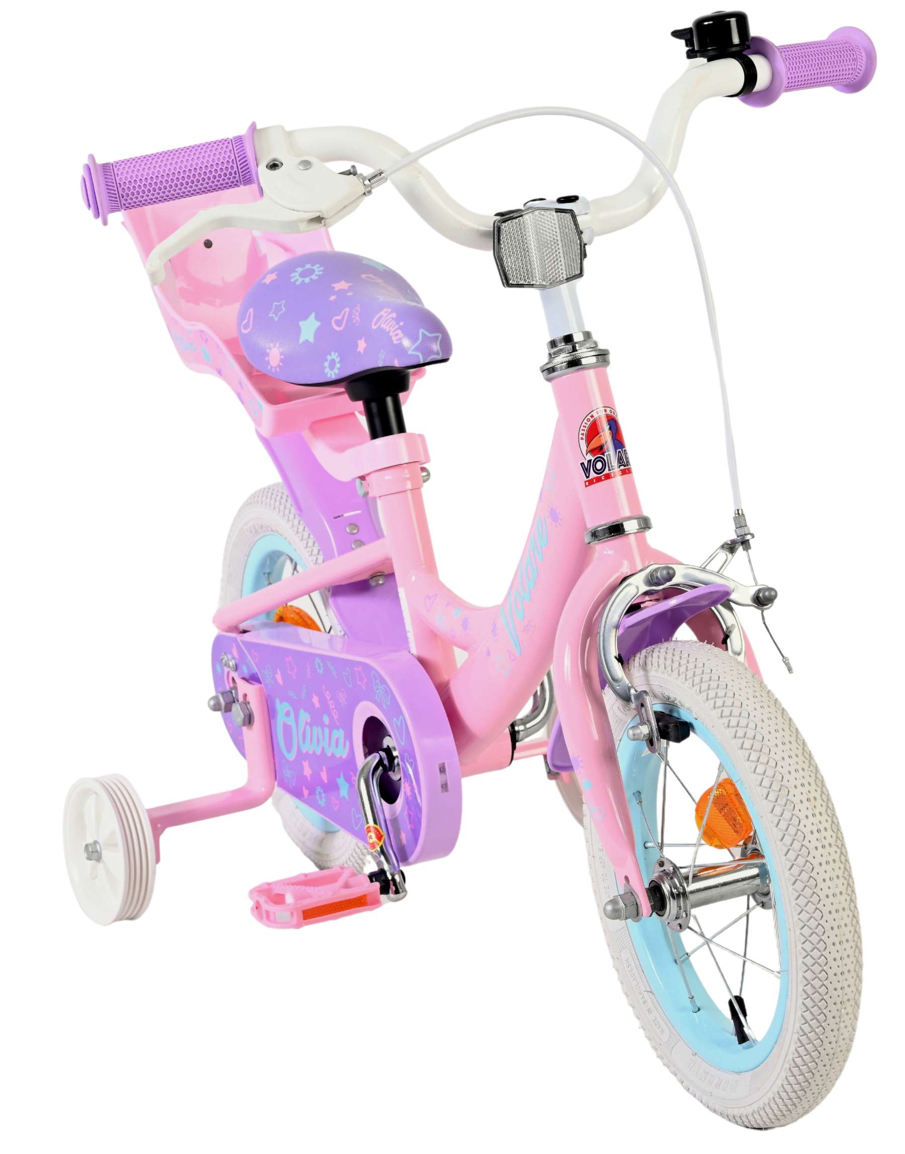 volare-olivia-12-zoll-kinderfahrrad-rosa-pupppensitz image 5