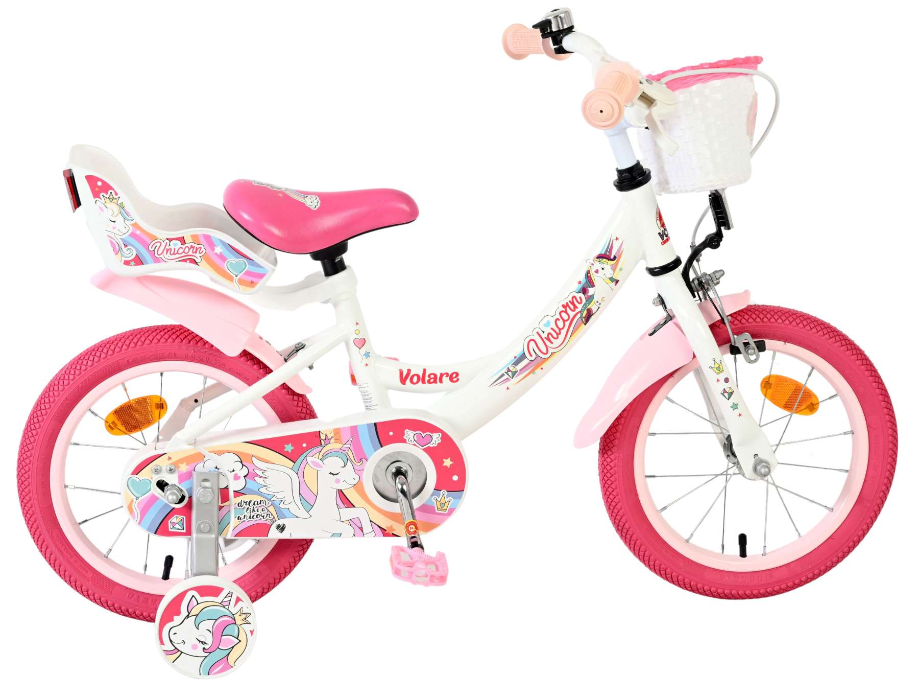volare-unicorn-14-zoll-kinderfahrrad-wei-m-dchen-einhorn image 1