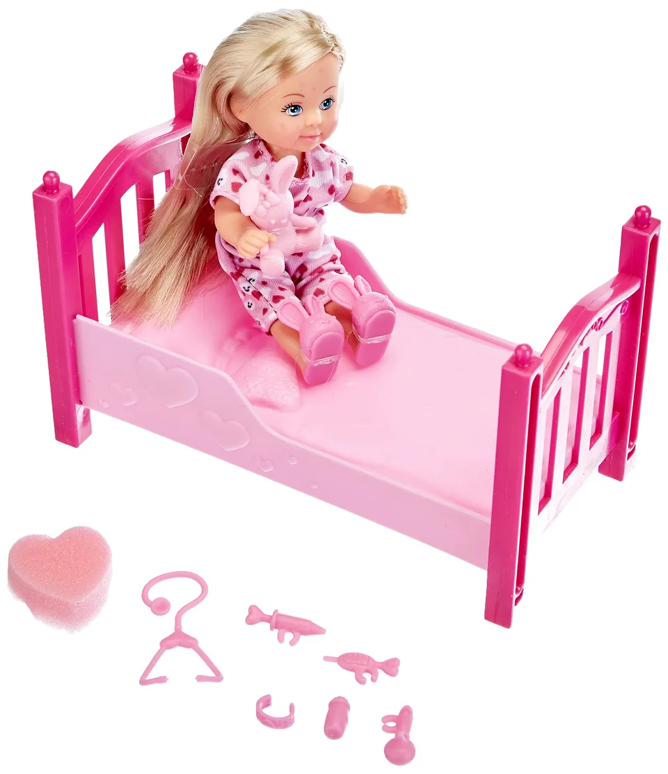 simba-evi-love-get-well-puppe-12-cm-mit-bett image 1