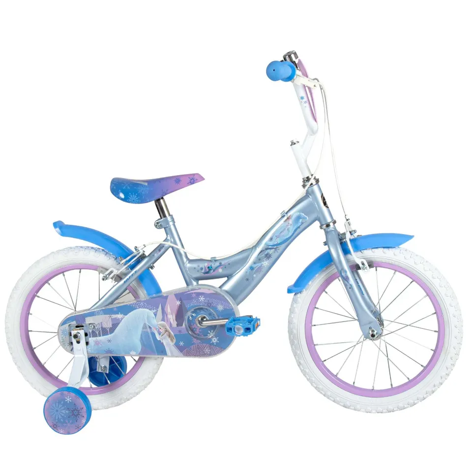 disney-frozen-16-zoll-kinderfahrrad-blau-lila-handbremsen image 1