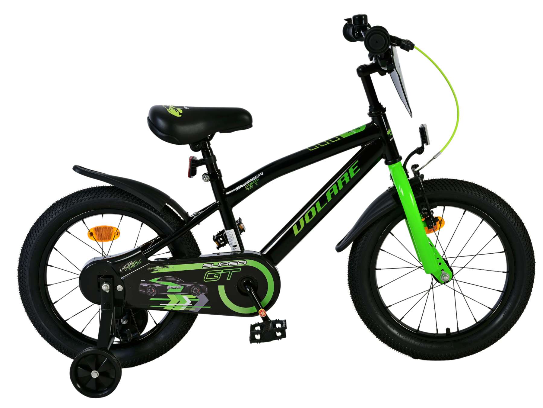 volare-super-gt-16-zoll-kinderfahrrad-jungen-gr-n image 1