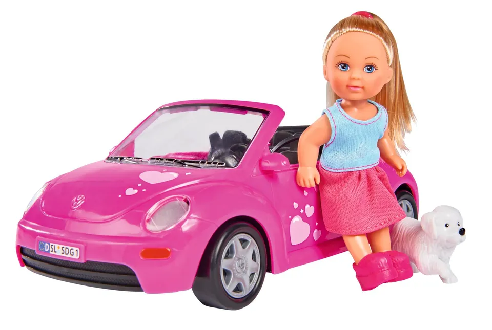 simba-evi-love-evi-s-beetle-puppe-mit-auto-pink-12cm-hund image 1