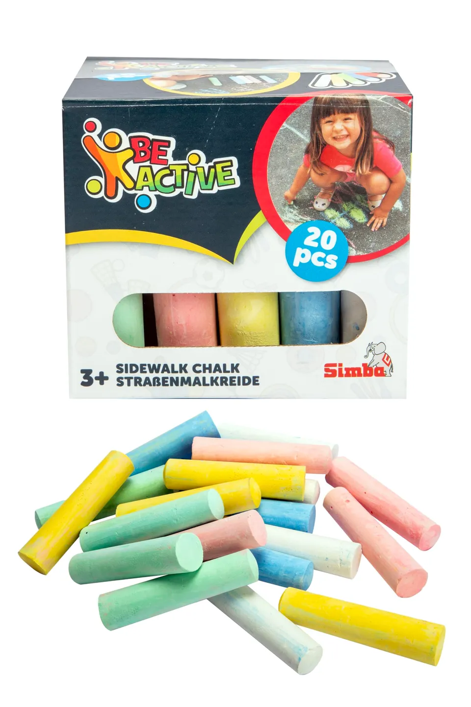 simba-art-fun-stra-enmalkreide-20er-set-5-farben image 1