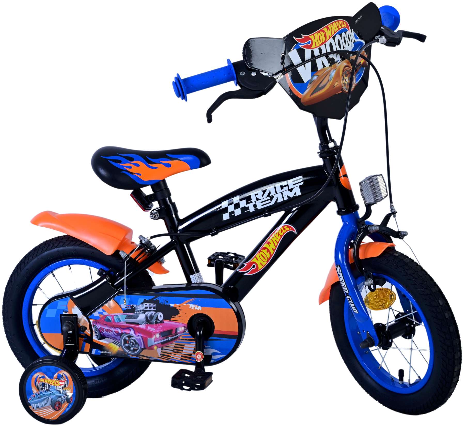 hot-wheels-kinderfahrrad-12-zoll-schwarz-orange-mit-handbremsen image 2