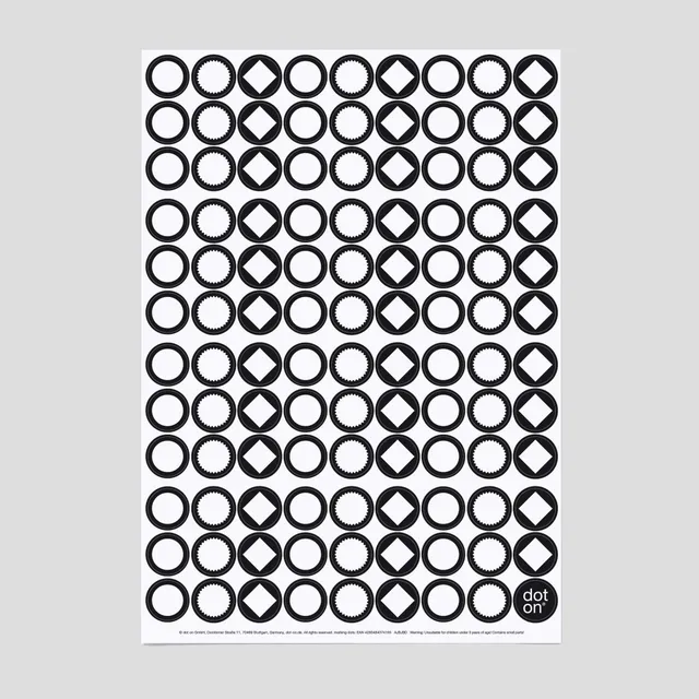 dot-on-marking-dots-klebepunkte-20-mm-schwarz-wei-bogen image 1