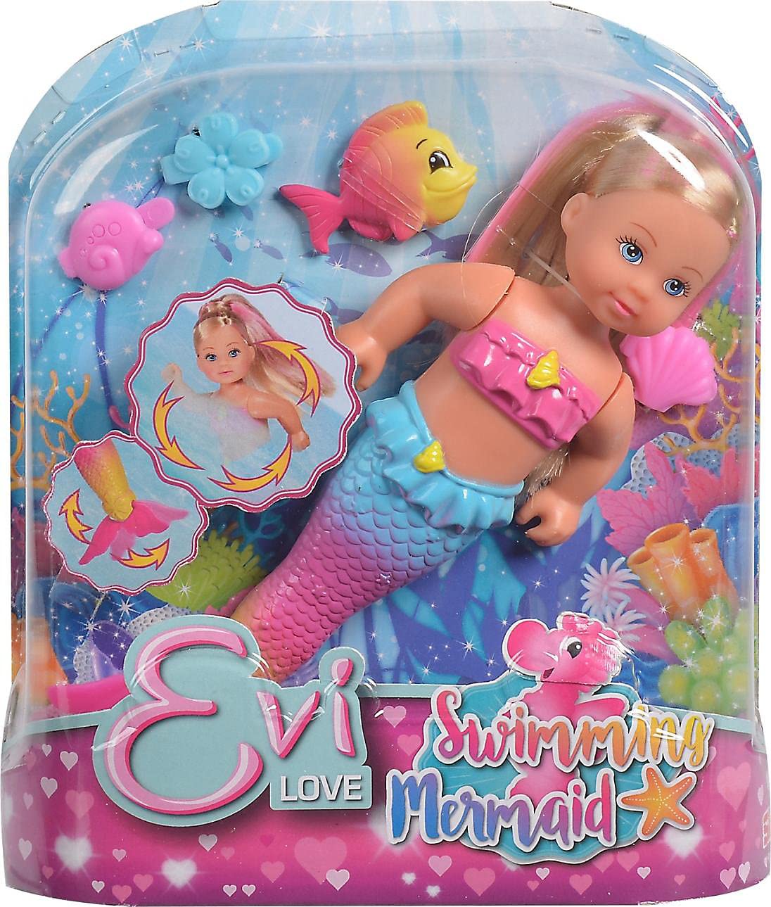 simba-evi-love-swimming-mermaid-meerjungfrau-puppe-mit-fisch image 7