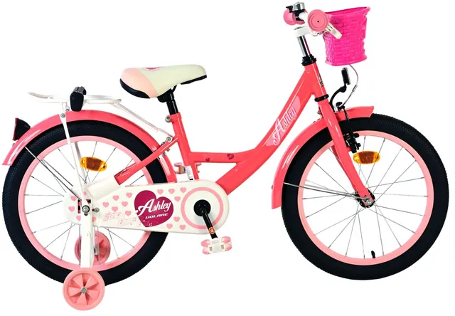 volare-ashley-18-zoll-kinderfahrrad-rosa-rot-korb image 1