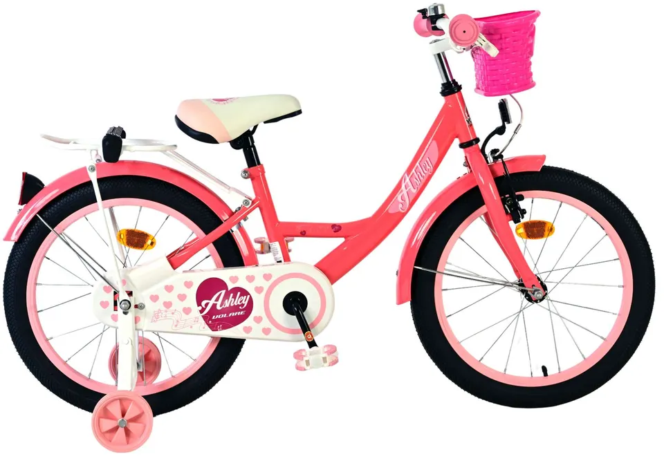 volare-ashley-18-zoll-kinderfahrrad-rosa-rot-korb image 1