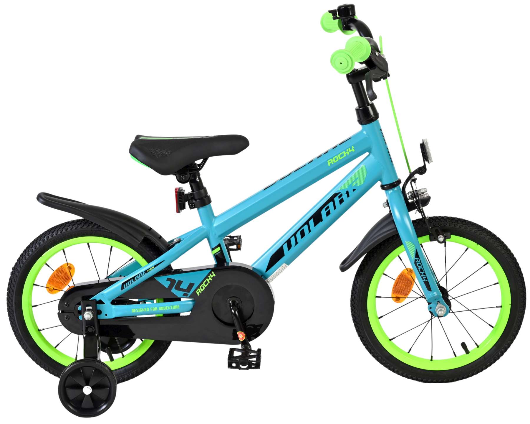 volare-rocky-14-zoll-kinderfahrrad-gr-n-mit-st-tzr-dern image 1