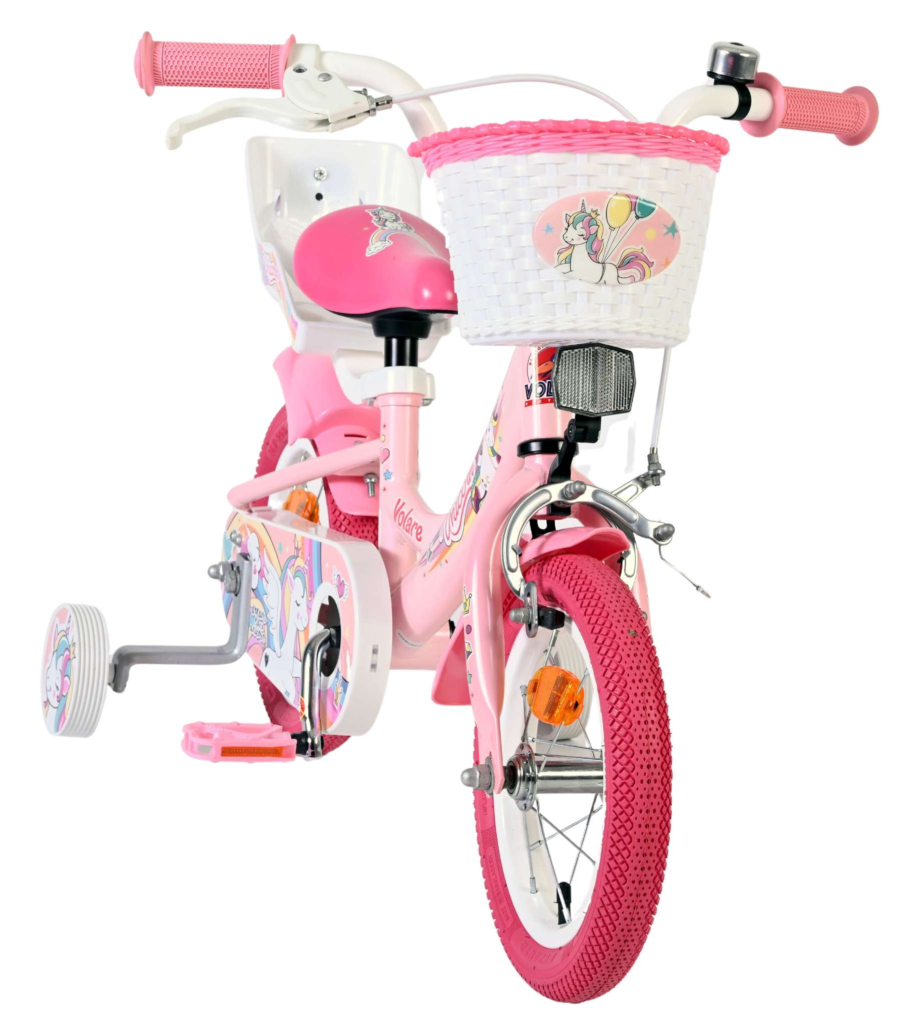 volare-unicorn-12-zoll-kinderfahrrad-rosa-korb-sitz image 5