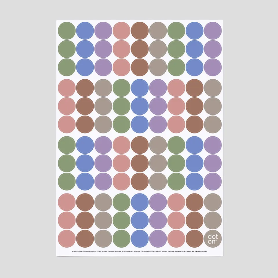 dot-on-floral-dots-klebepunkte-20-mm-einzelbogen-pastell image 1