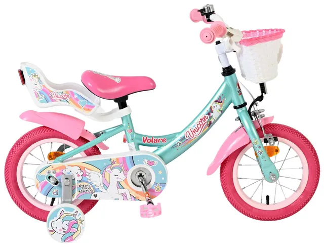 volare-unicorn-12-zoll-kinderfahrrad-gr-n-m-dchen image 1