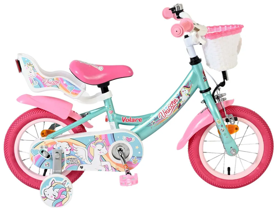 volare-unicorn-12-zoll-kinderfahrrad-gr-n-m-dchen image 1