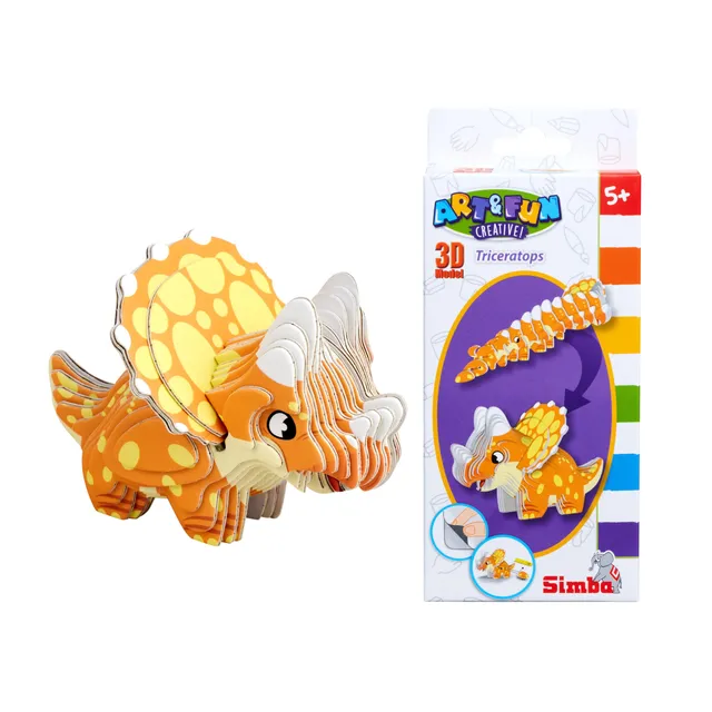 simba-art-fun-triceratops-3d-steckmodell-dinosaurier-ab-5-jahren image 1