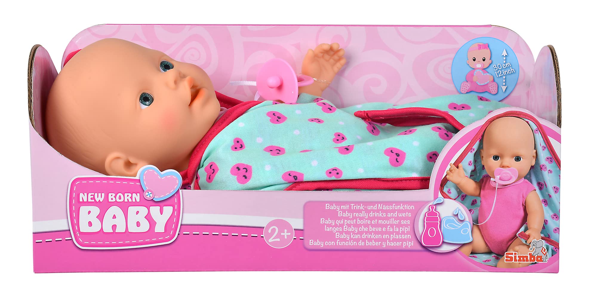 simba-new-born-baby-babypuppe-30-cm-mit-schmusedecke image 1