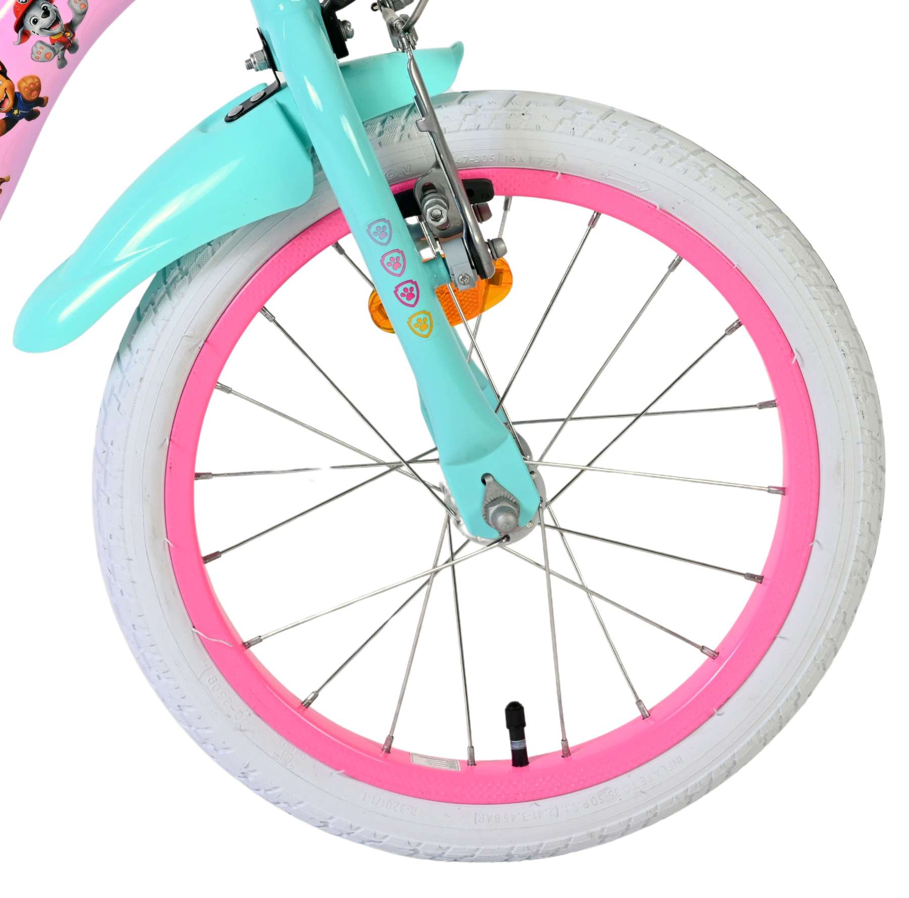 volare-paw-patrol-kinderfahrrad-16-zoll-rosa-2-bremsen image 3