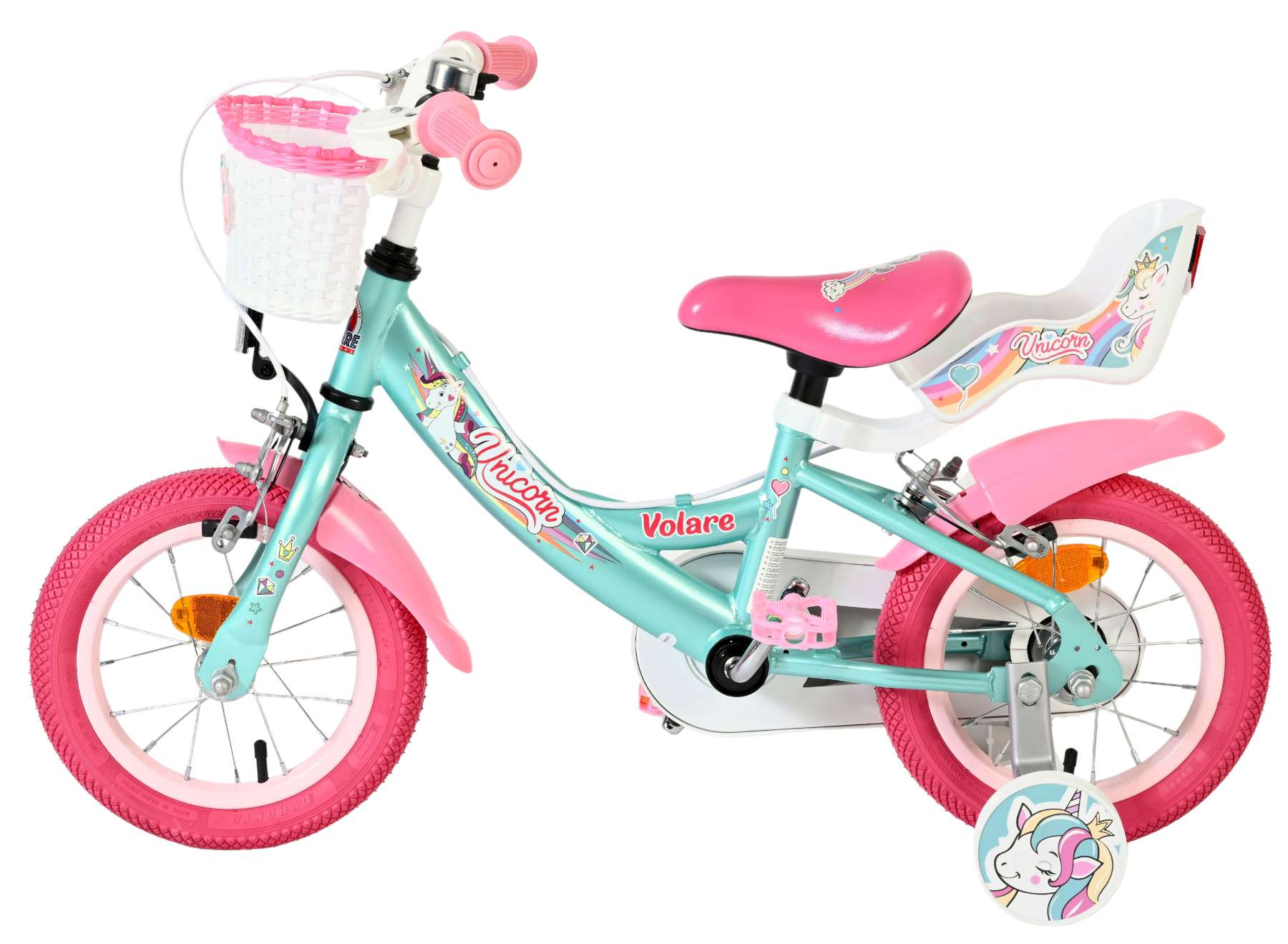volare-unicorn-kinderfahrrad-12-zoll-gr-n-handbremsen image 7