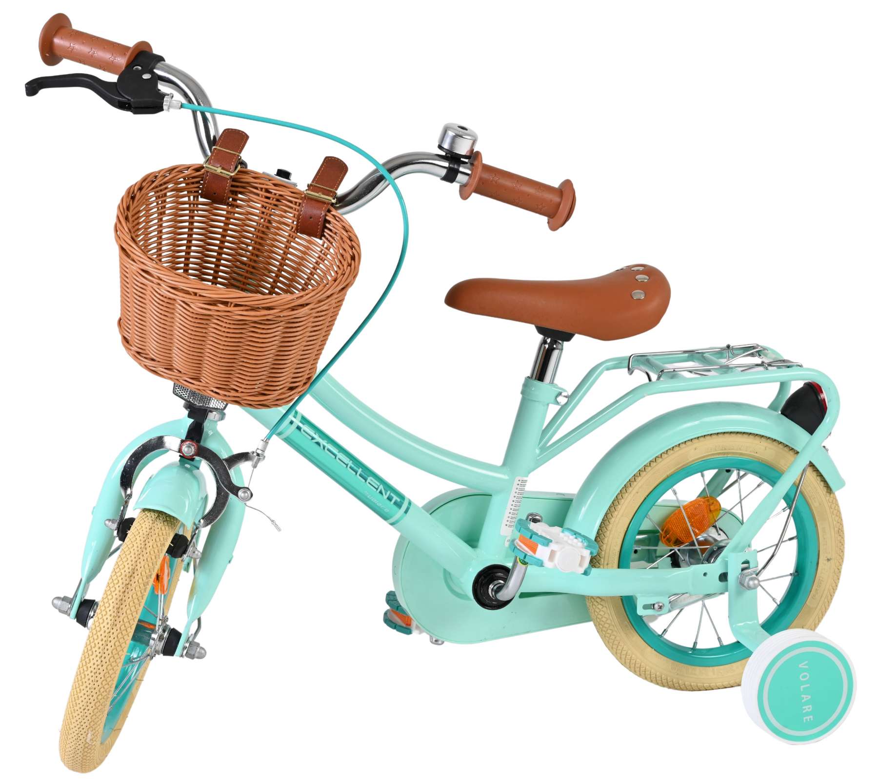 volare-excellent-12-zoll-kinderfahrrad-gr-n-m-dchen-mit-korb image 8