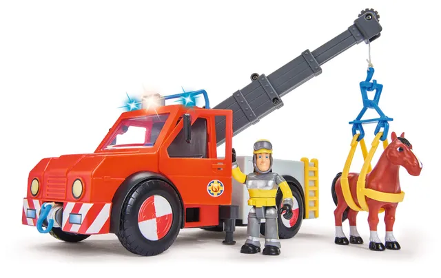 simba-fireman-sam-phoenix-23cm-mit-figur-und-pferd image 1